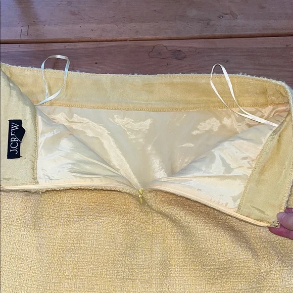 J. Crew Sunny Yellow A-Line Wool Blend Mini Skirt - Picture 7 of 12